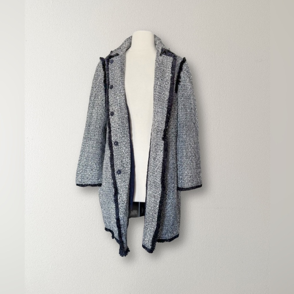 CUPCAKES & CASHMERE Wool Tweed Houndstooth Coat, size S, great condition